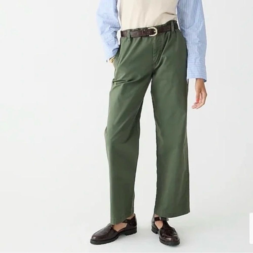 J CREW Sailor Heritage Chino Pant Distressed Fatigue Green Size 28 BP499